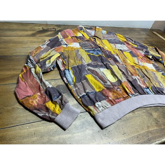Alan Stuart Shirt Mens Multicolor Abstract Art Pullover Short Sleeve Banded XL - Picture 5 of 12